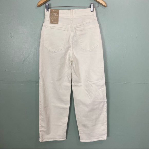 Madewell The Perfect Vintage Wide Leg Crop Jean Cream Size 24 - Picture 3 of 7
